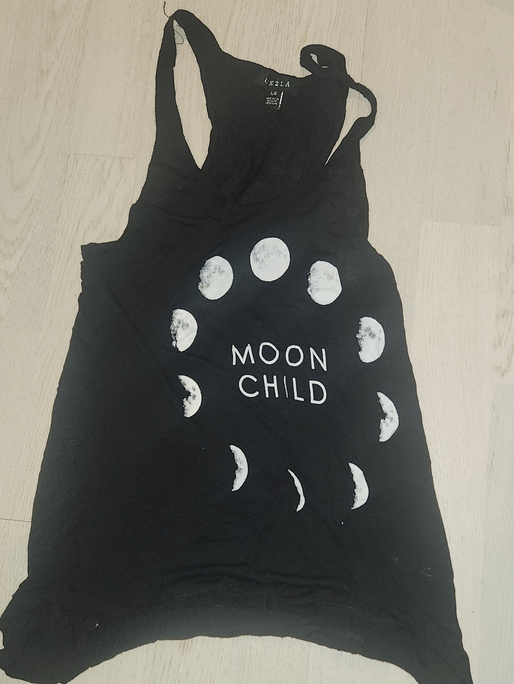 UK2LA Black Moon Phase Graphic Tank Top